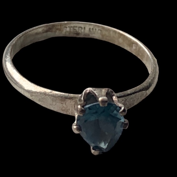 Sterling Silver Aquarium Blue Ring - Picture 4 of 9